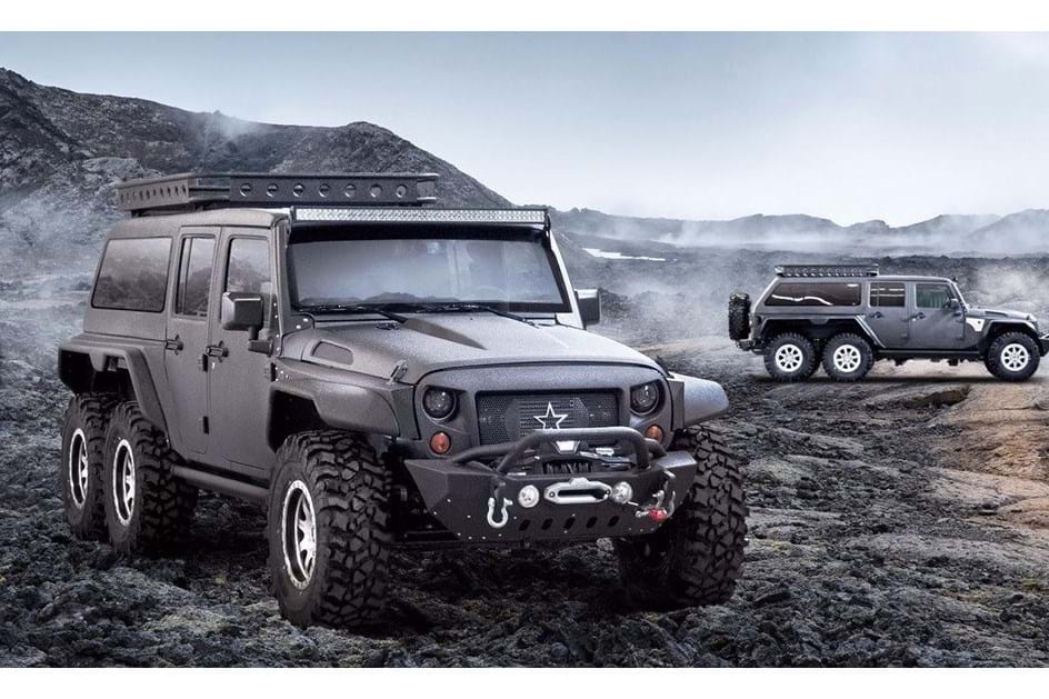Empresa chinesa cria Jeep Wrangler 6x6 chamado Tomahawk