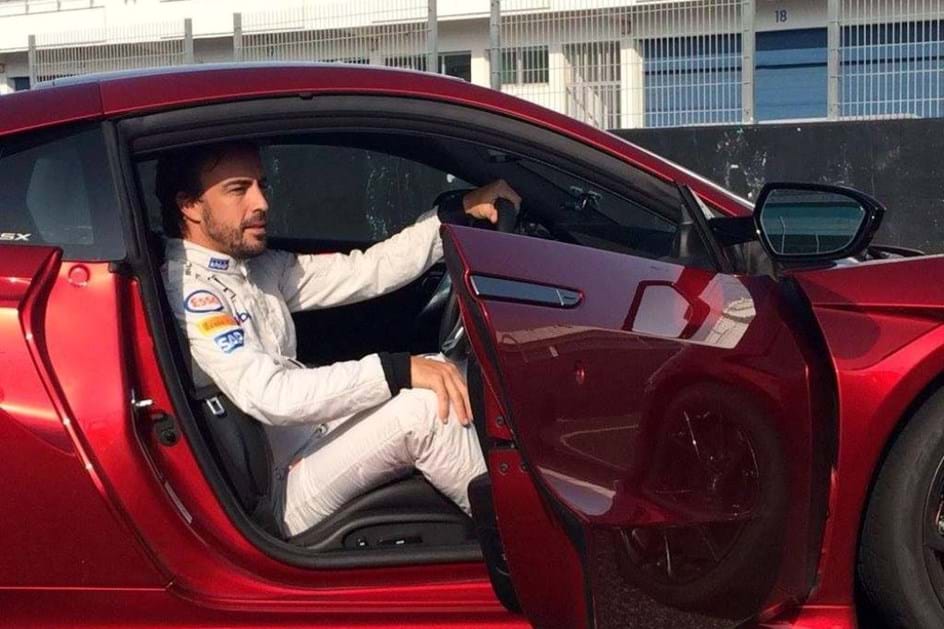 Alonso veio ao Estoril testar o novo Honda NSX  