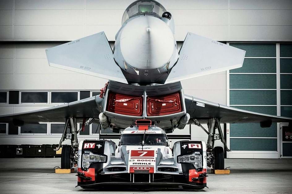 Quando o Audi de Le Mans encontra o temível Eurofighter