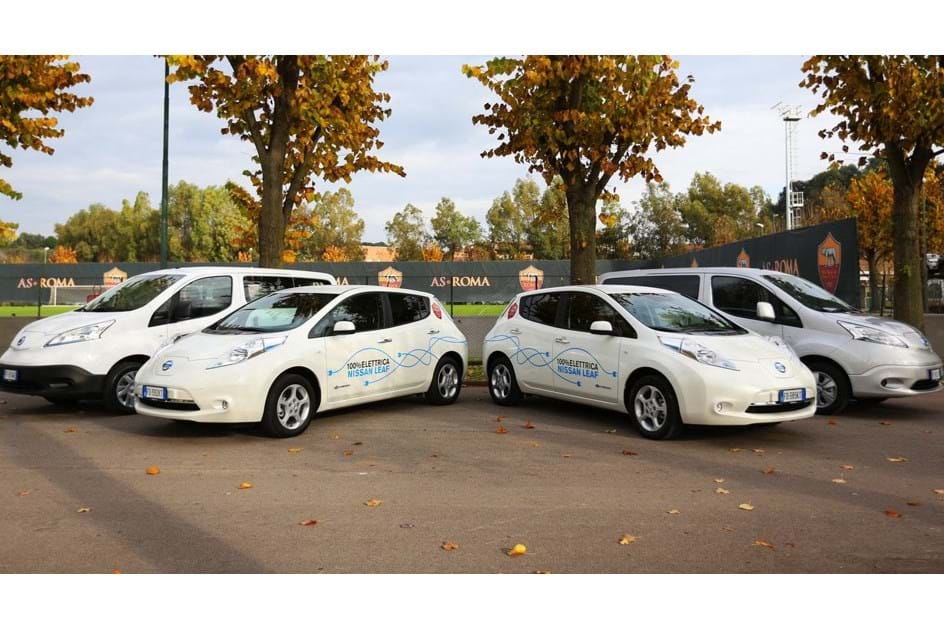AS Roma e Nissan juntas para promover os eléctricos!