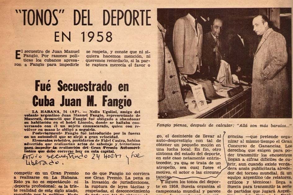 23 de Fevereiro de 1958: Fidel Castro raptou Fangio