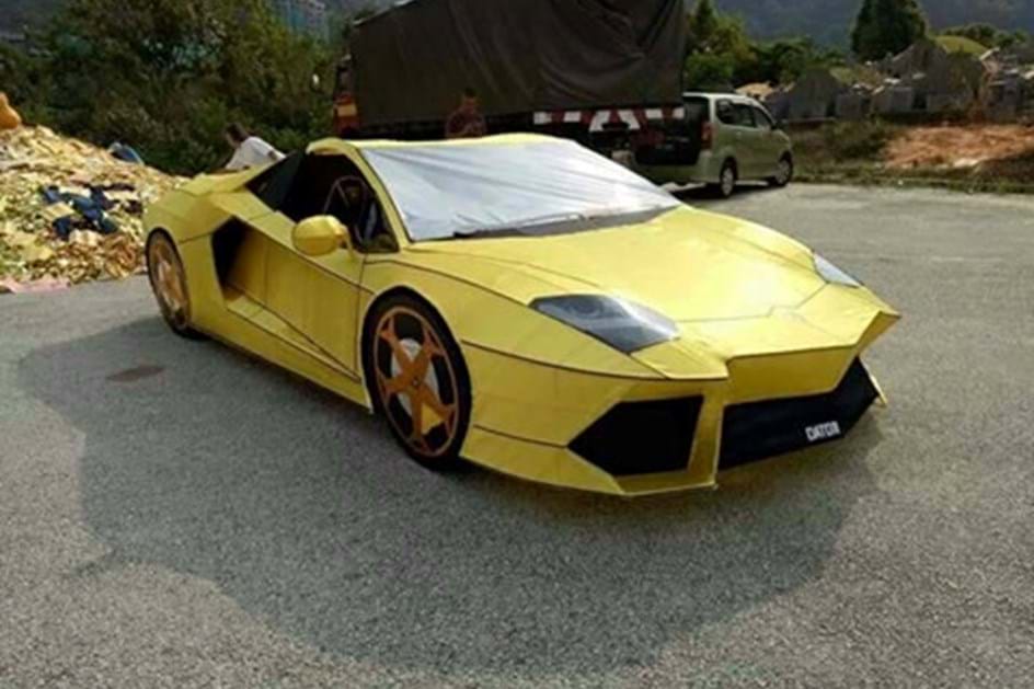 Habitante de Taiwan constrói Lamborghini Aventador… em papel!