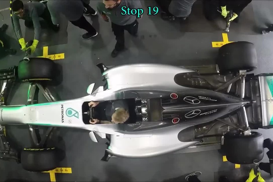 O pit-stop da Mercedes em 1,8 segundos