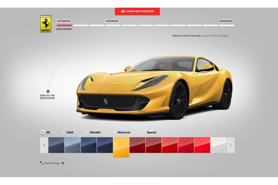 Já pode criar o seu próprio Ferrari 812 Superfast