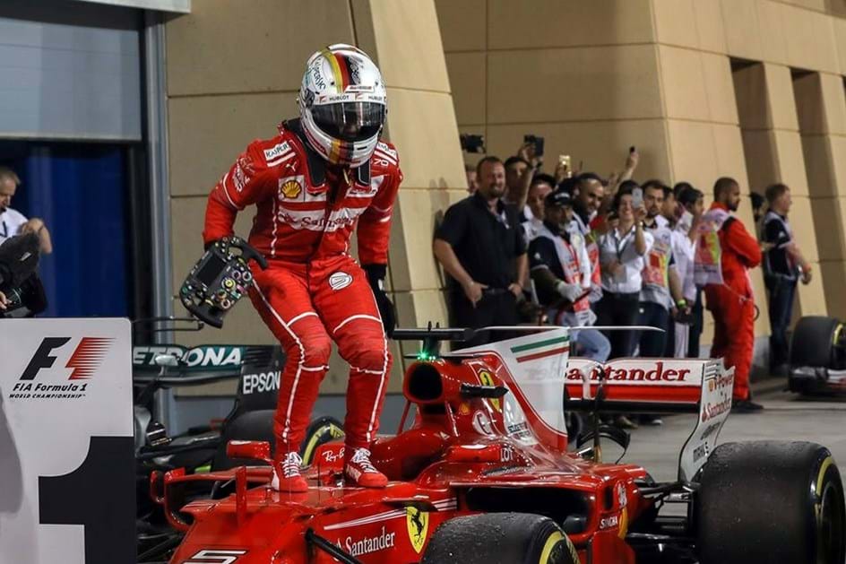 F1: As melhores imagens da vitória de Vettel no G.P. do Bahrain