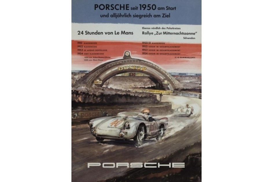 Os 20 posters históricos da Porsche em Le Mans