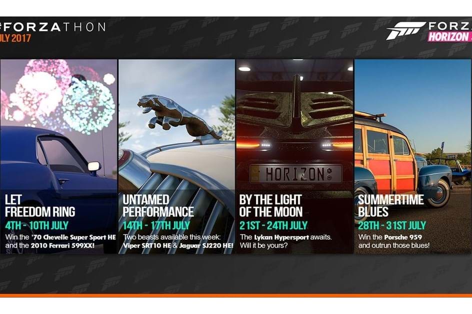 Desafios Forzathon permitem ganhar carros de topo