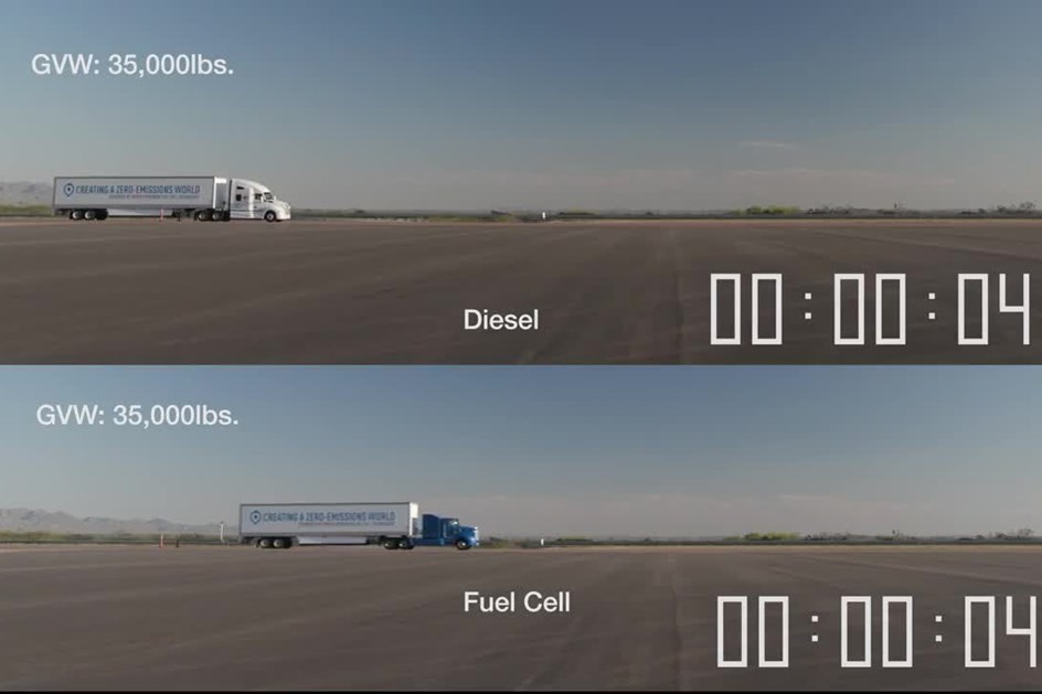 Toyota compara arranque fuell cell e diesel em camiões