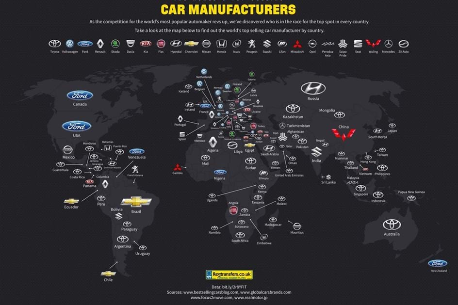 Toyota é líder em 49 países