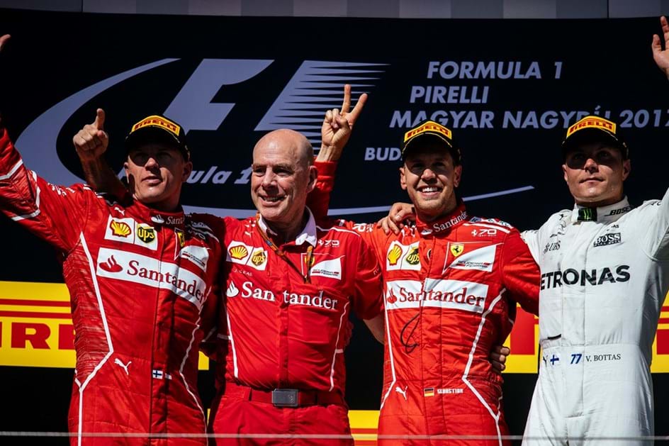 G.P. Hungria: Imagens da vitória de Vettel e da "dobradinha" da Ferrari