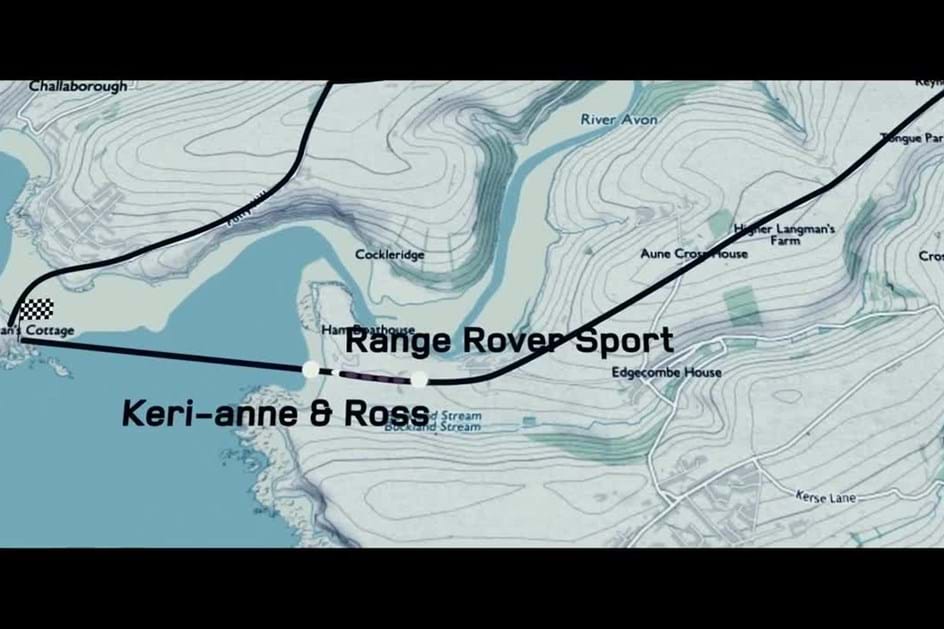 Novo Range Rover Sport desafiou dois nadadores dentro de água