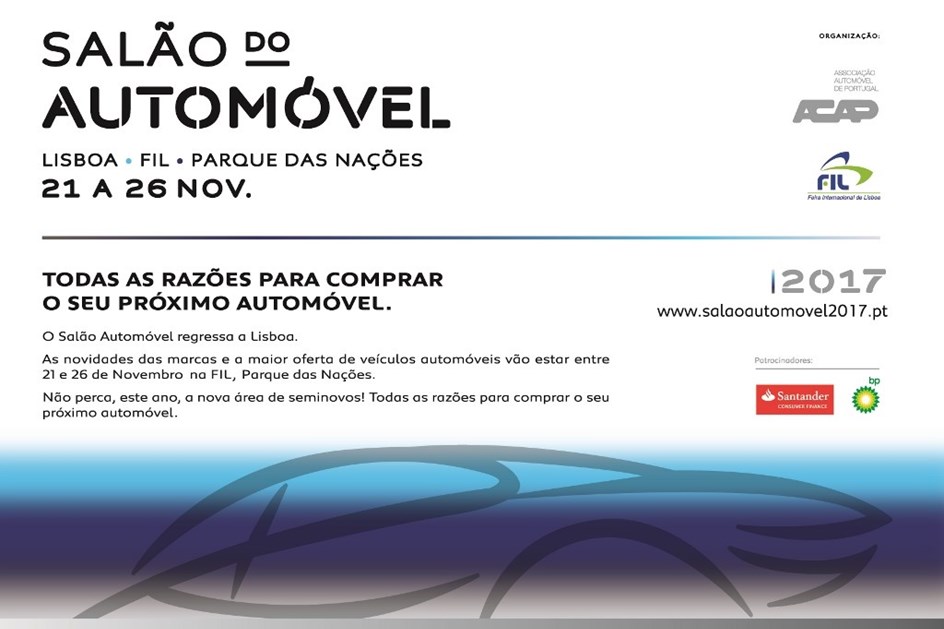 Salão Automóvel em Lisboa de 21 a 26 de Novembro