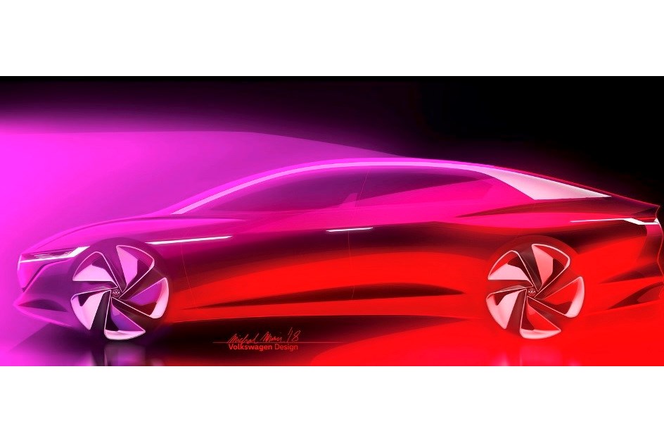 I.D. Vizzion Concept é a visão da VW de uma berlina eléctrica de luxo