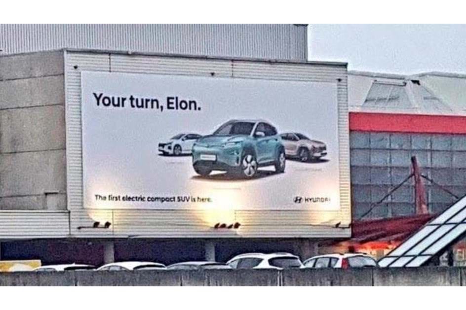 Hyundai provoca Elon Musk com “outdoor” em Genebra
