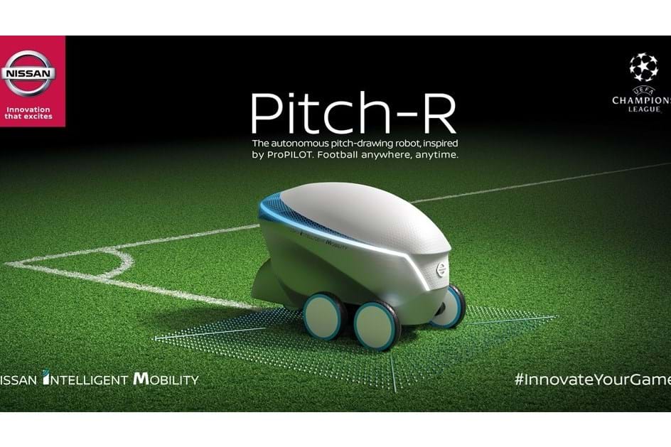Pitch-R: Nissan mostrou na final da Champions robô que cria campos de futebol
