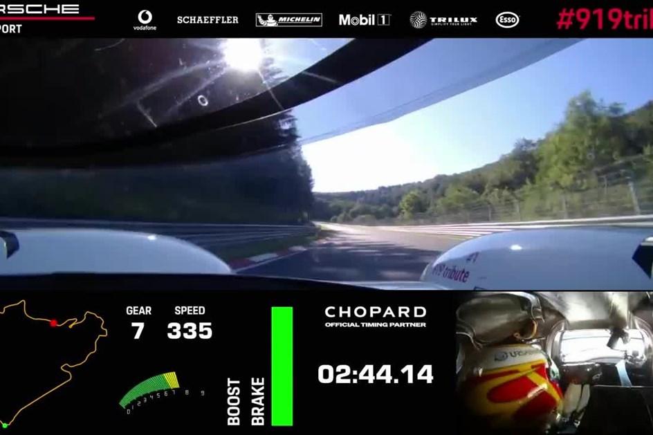 Veja o recorde do Porsche 919 Hybrid EVO pelos olhos do piloto
