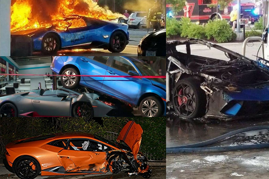 Lamborghinis Huracán andam com azar: 2 destruídos e 1 queimado!