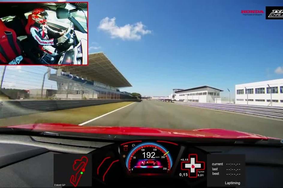 Tiago Monteiro dá recorde do Estoril ao Honda Civic Type R (volta completa)