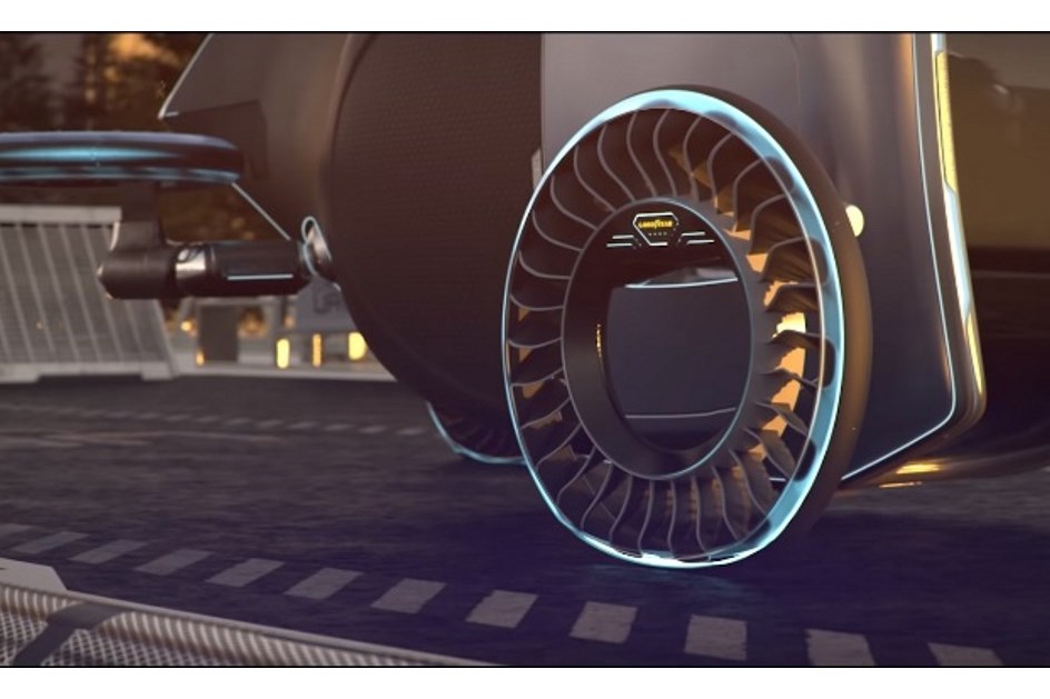 Goodyear apresentou pneu pensado para os carros voadores do futuro