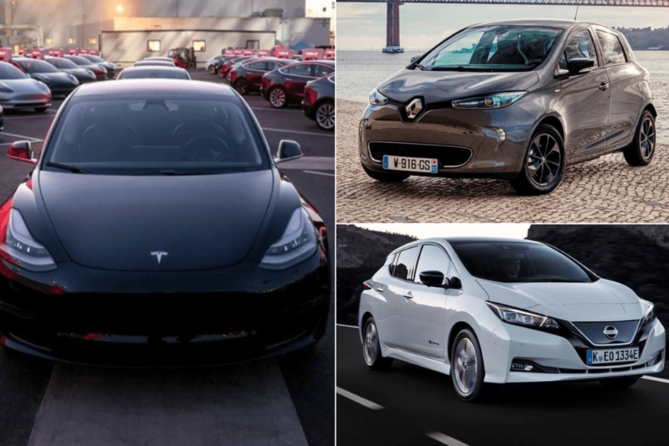 Top ten mundial das vendas de automóveis eléctricos em 2018