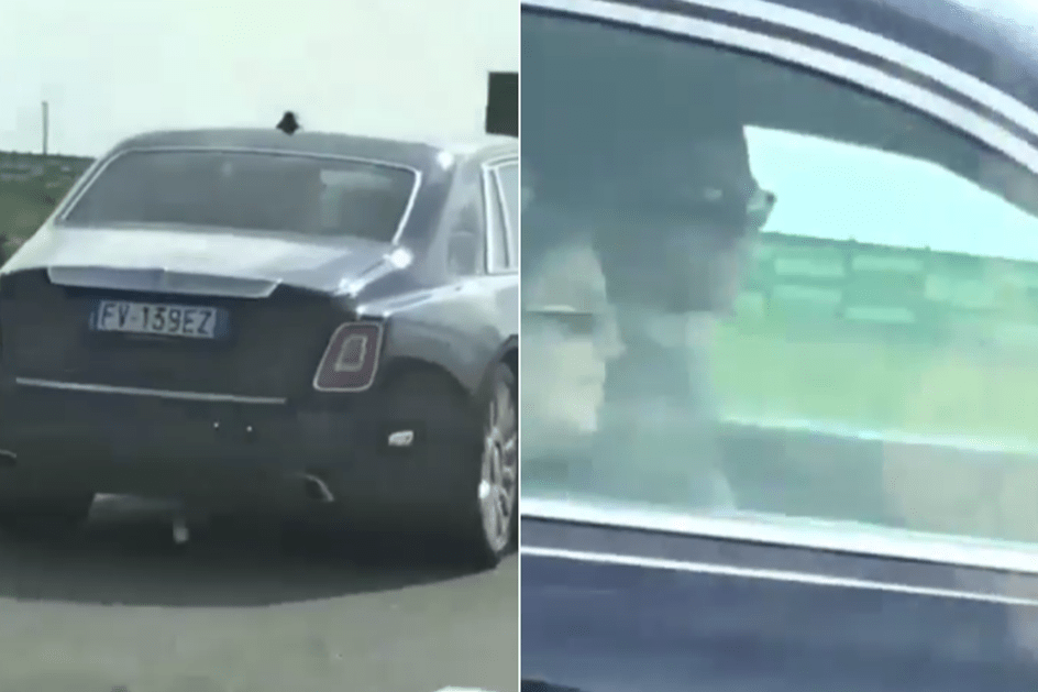Cristiano Ronaldo “apanhado” com a família no seu Rolls-Royce Phantom