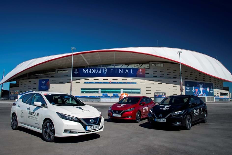 Nissan electrificou final da Liga dos Campeões com 363 carros eléctricos