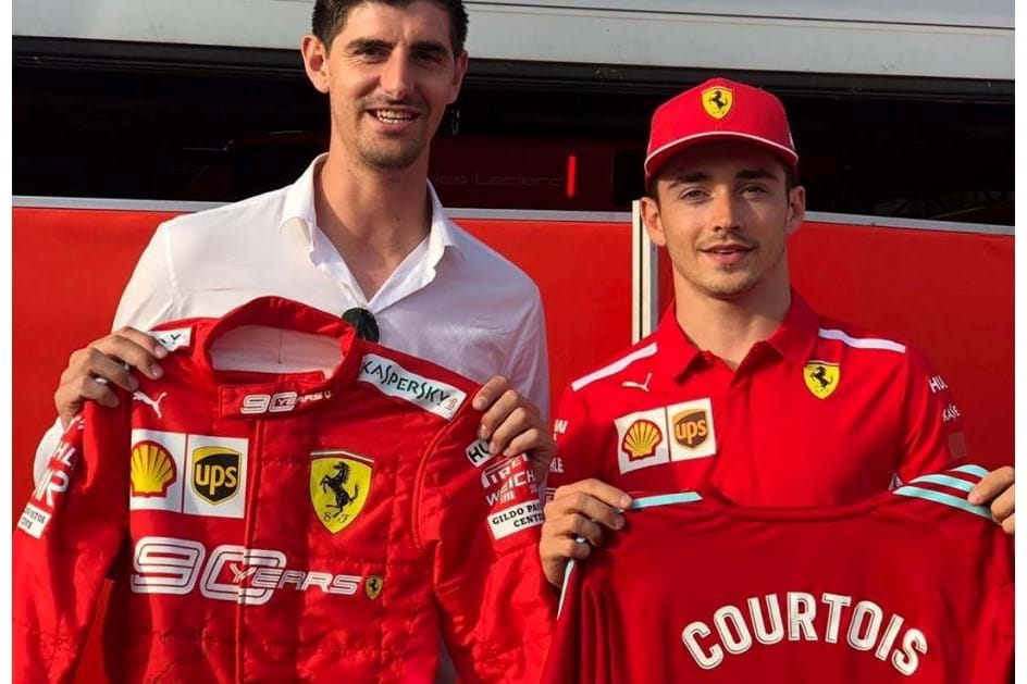 F1: Courtois trocou de ‘camisola’ com Leclerc