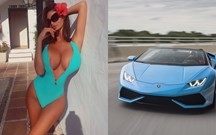 "Coelhinha" da Playboy atira Lamborghini para a piscina