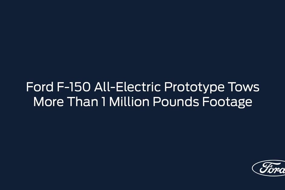 Ford F-150 cheio de electricidade reboca comboio de 500 toneladas