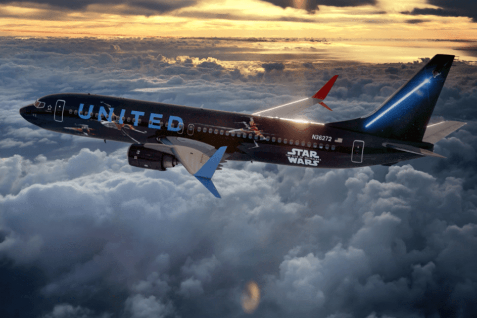 United Airlines estreou avião especial de Star Wars