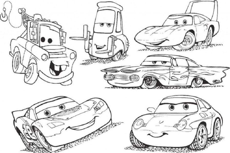 Carros Para Colorir - Jeep, Land Rover, Porsche, Ferrari, Mustang