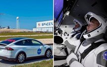 Missão espacial SpaceX Demo-2: Tesla Model X leva astronautas à porta do foguetão