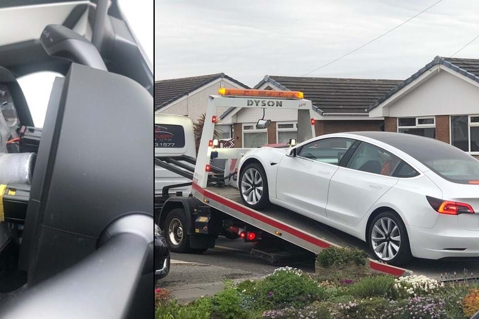 Susto: volante de Tesla Model 3 com um mês cai no colo do condutor