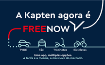Kapten passa a integrar a FREE NOW, que reúne TVDEs, táxis, trotinetes e bicicletas