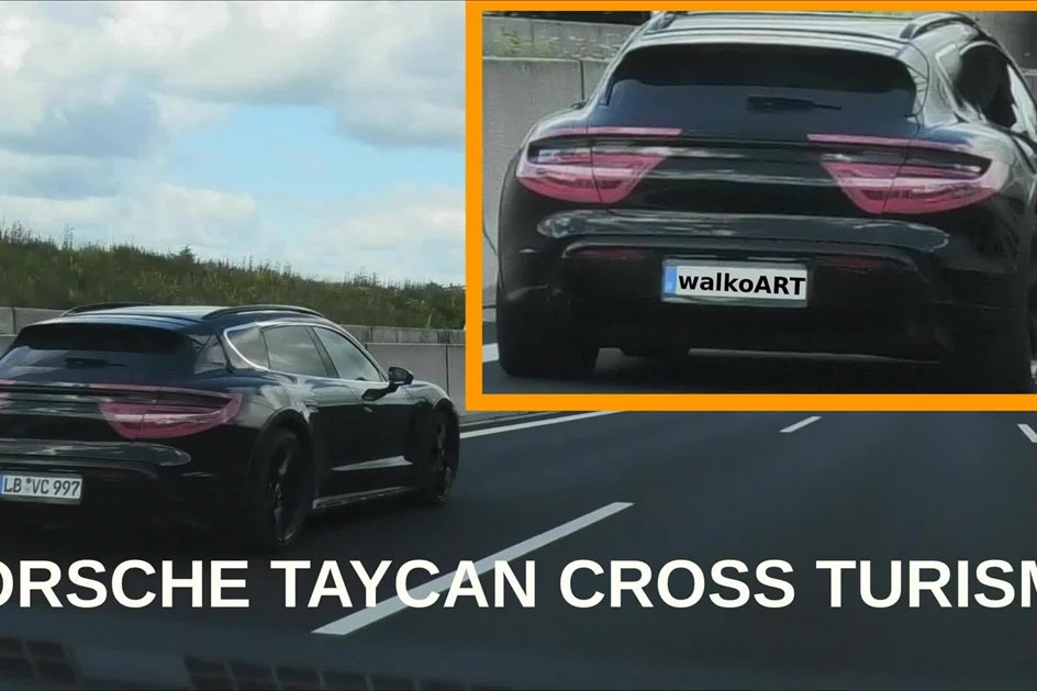 Porsche Taycan Cross Turismo apanhado na auto-estrada