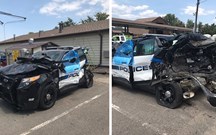 Condutor alcoolizado "acerta" em carro da polícia nos EUA
