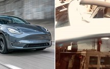 Compra Tesla Model Y novo… e perde tejadilho na auto-estrada!