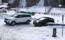 Fiat Panda contra Range Rover: quem ganha na neve?