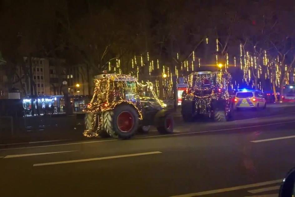 E quando o Pai Natal chega de tractor?