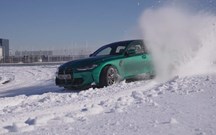 Como acelera o BMW M3 numa pista cheia de neve? Com muita adrenalina!