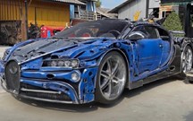 Obra de arte: Bugatti Chiron feito com 'ferro-velho'