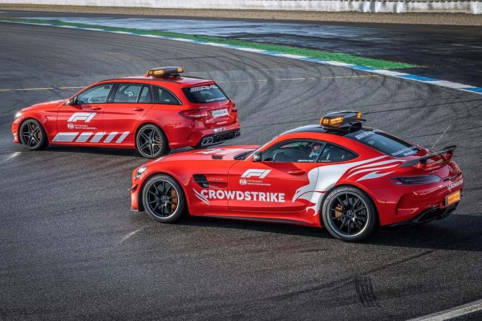 Fórmula 1: 'safety cars' GT R e C63 S da Mercedes-AMG têm novas cores