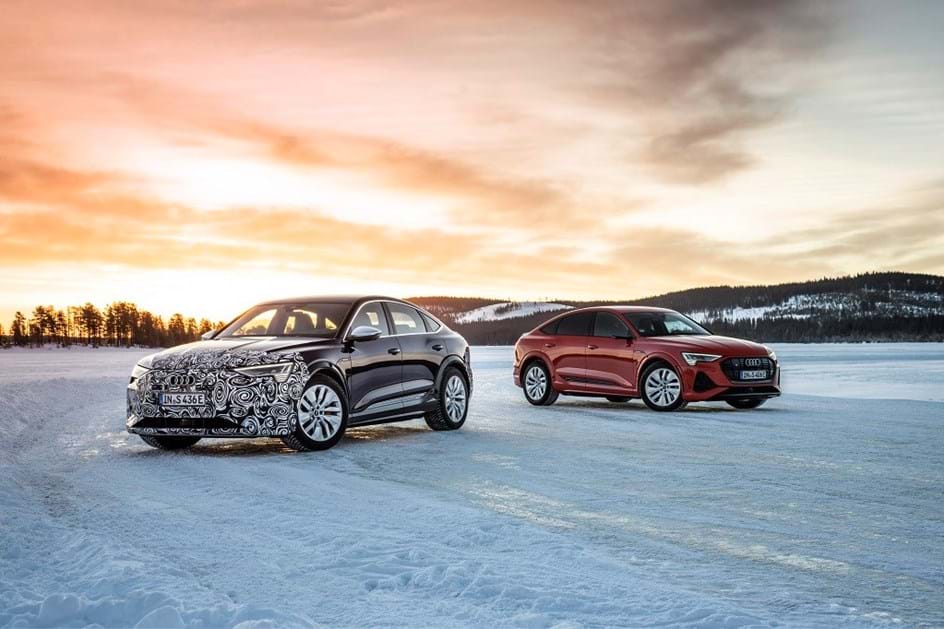 Audi e-tron Sportback renovado já testa na neve