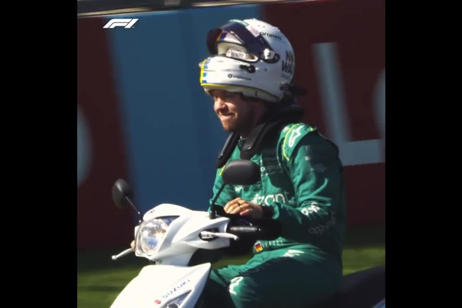 Sebastian Vettel multado... por guiar 'scooter'!