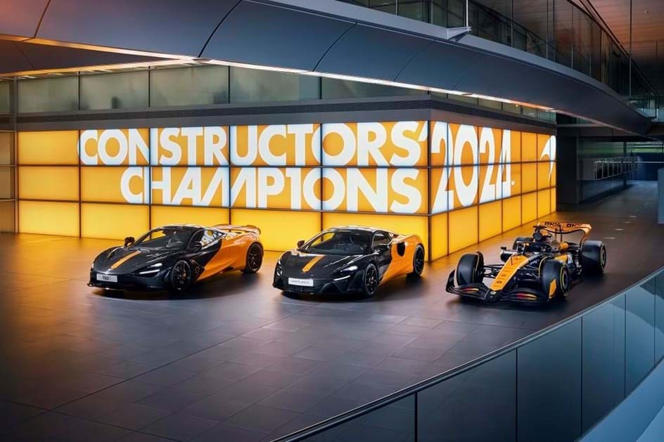 McLaren 750S e Artura celebram Mundial de F1 com visual MCL38