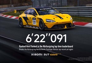 Alguém o trava? Xiaomi SU7 Ultra reforça recorde em Nürburgring