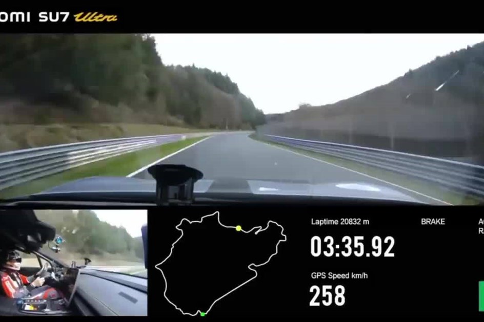 Xiaomi SU7 Ultra ''arrasa'' Rimac Nevera em Nürburgring