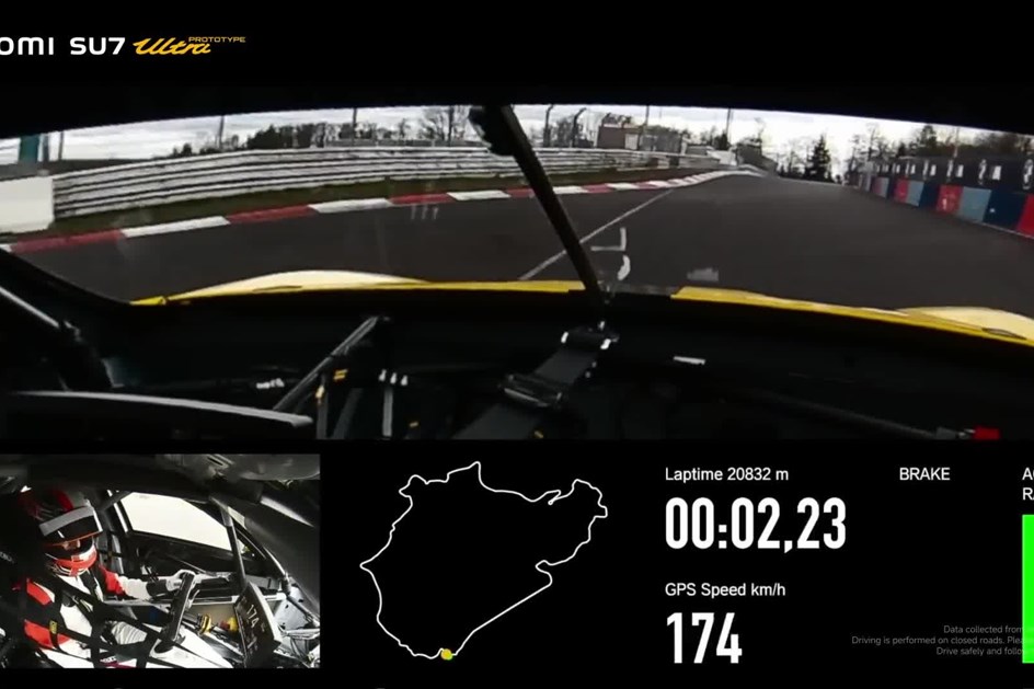 Alguém o trava? Xiaomi SU7 Ultra reforça recorde em Nürburgring