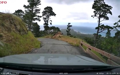 Filma o próprio despiste após perder travões numa descida