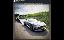 Aston Martin DB12 ''apanhado'' por reboque da polícia francesa